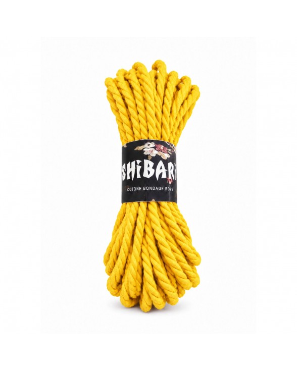 Бавовняна мотузка для шибарі Feral Feelings Shibari Rope, 8 м жовта