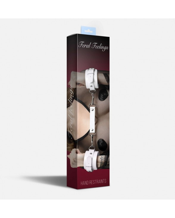 Наручники Feral Feelings - Hand Restraints White, натуральна шкіра - 1