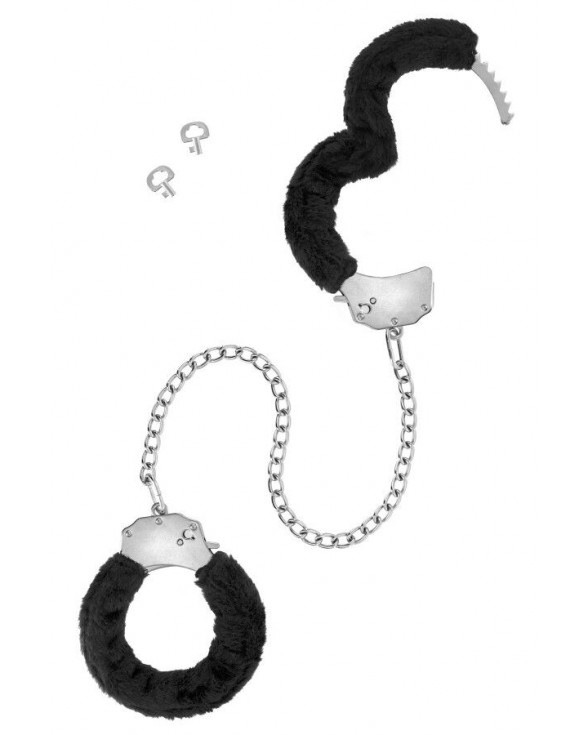 Поножі Fetish Tentation Adjustable metal and fur ankle cuffs - 1