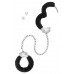 Поножі Fetish Tentation Adjustable metal and fur ankle cuffs - 1