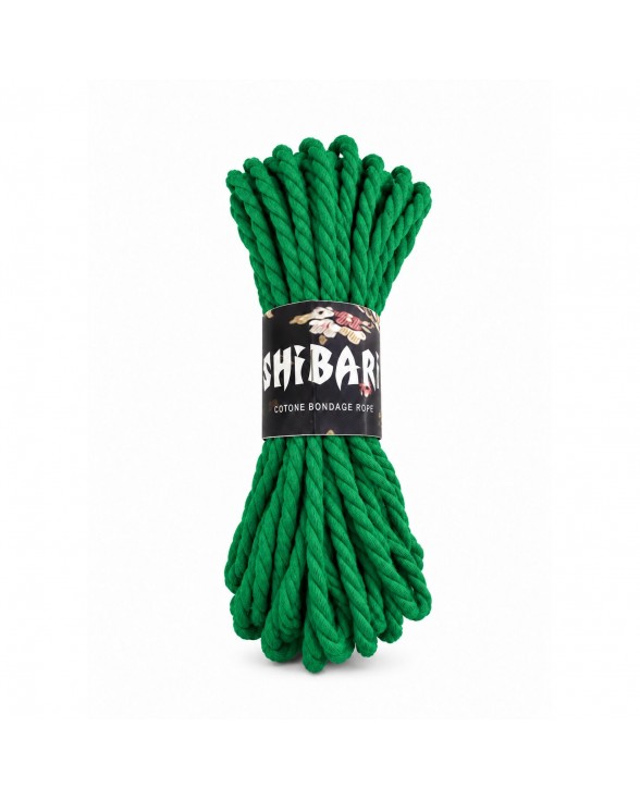 Бавовняна мотузка для шибарі Feral Feelings Shibari Rope, 8 м зелена