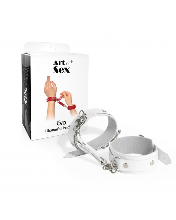 Наручники із екошкіри Art of Sex - Eva, колір білий - 1