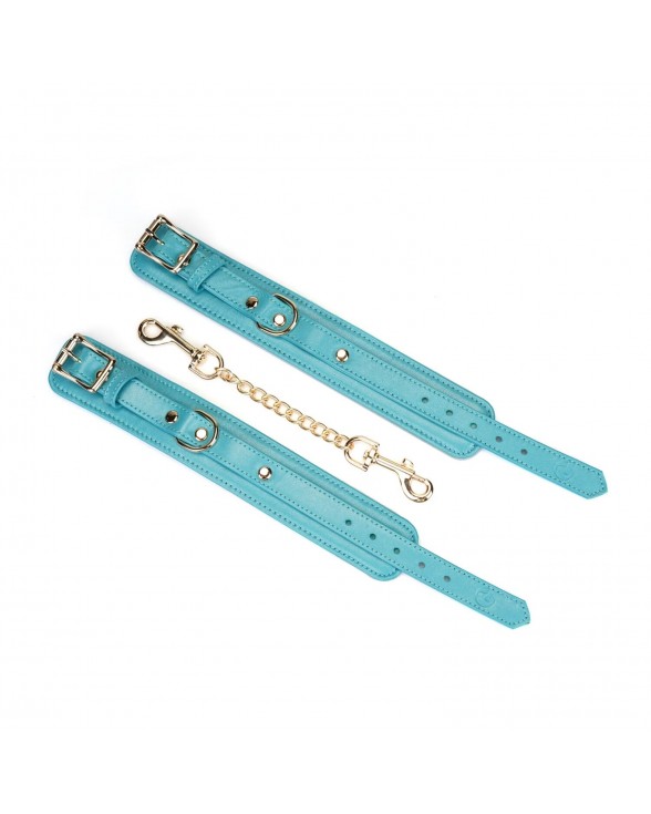 Наручники Liebe Seele Blue Lamb leather Wrist Cuffs with Velvet Lining - 2