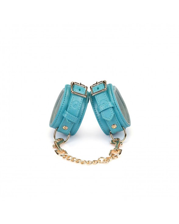 Наручники Liebe Seele Blue Lamb leather Wrist Cuffs with Velvet Lining - 1