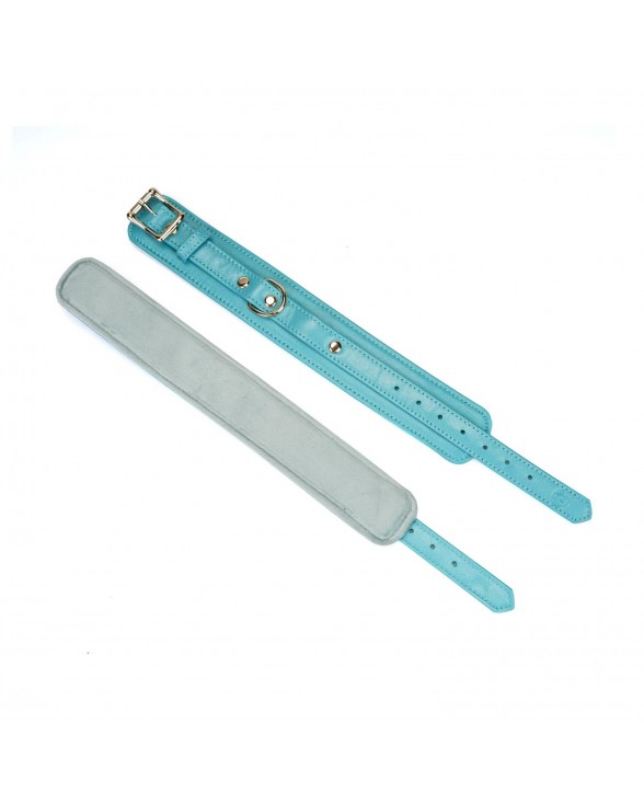 Наручники Liebe Seele Blue Lamb leather Wrist Cuffs with Velvet Lining - 3