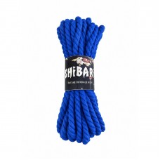 Бавовняна мотузка для шибарі Feral Feelings Shibari Rope, 8 м синя