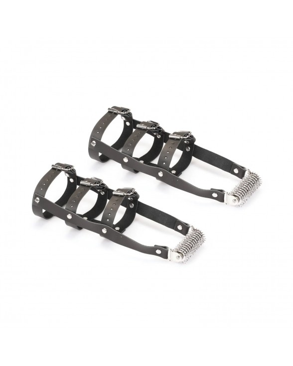 Кожаная портупея для голеностопа со шпорами Liebe Seele Leather High Heel Ankle Harness Silver