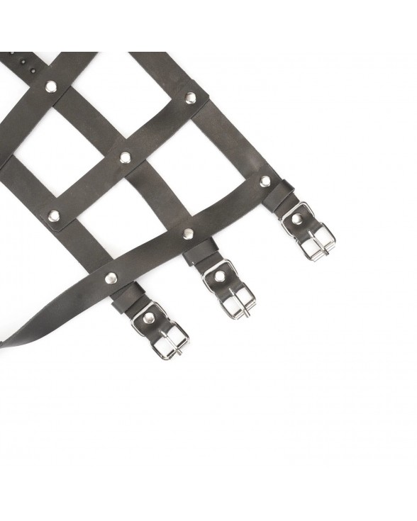 Кожаная портупея для голеностопа со шпорами Liebe Seele Leather High Heel Ankle Harness Silver - 4