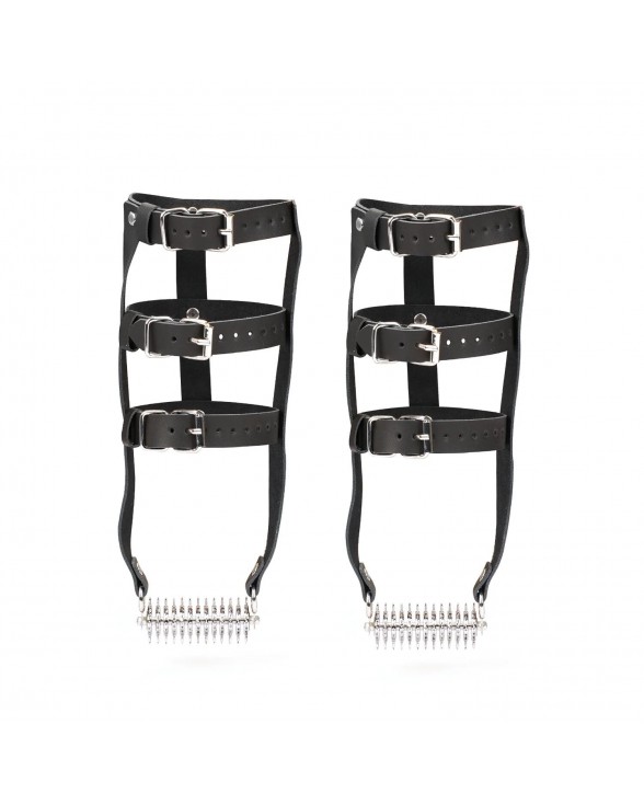 Кожаная портупея для голеностопа со шпорами Liebe Seele Leather High Heel Ankle Harness Silver - 1