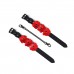Наручники Liebe Seele Flower Rhythm - Black and Red Leather Flowers Hand Cuffs - 1