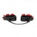 Наручники Liebe Seele Flower Rhythm - Black and Red Leather Flowers Hand Cuffs - 2