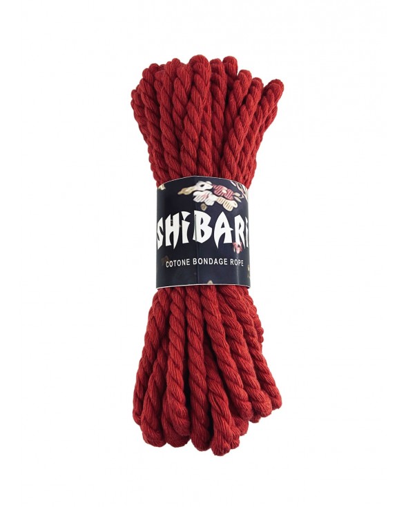 Бавовняна мотузка для шібарі Feral Feelings Shibari Rope червона