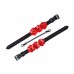 Поножі Liebe Seele Flower Rhythm - Black and Red Leather Flowers Hand Cuffs - 1