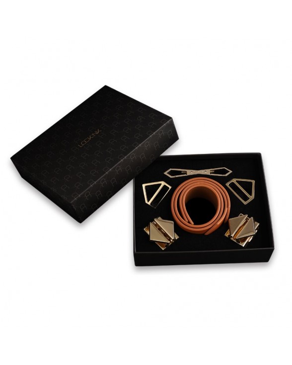 Наручники LOCKINK Wristcuffs/Anklecuffs Brown Set - 7