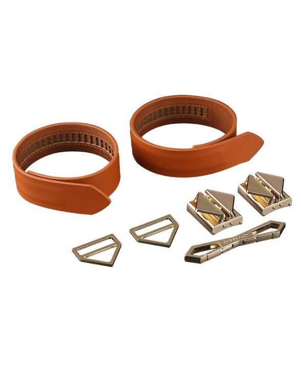 Наручники LOCKINK Wristcuffs/Anklecuffs Brown Set - 3