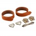 Наручники LOCKINK Wristcuffs/Anklecuffs Brown Set - 3