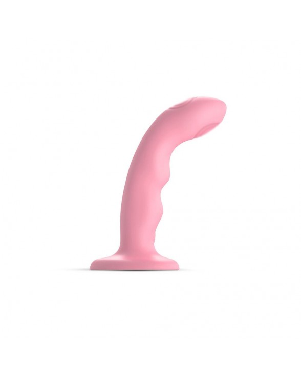 Насадка для страпону з подвійною точковою пульсацією Strap-On-Me TAPPING DILDO WAVE - CORAL PINK