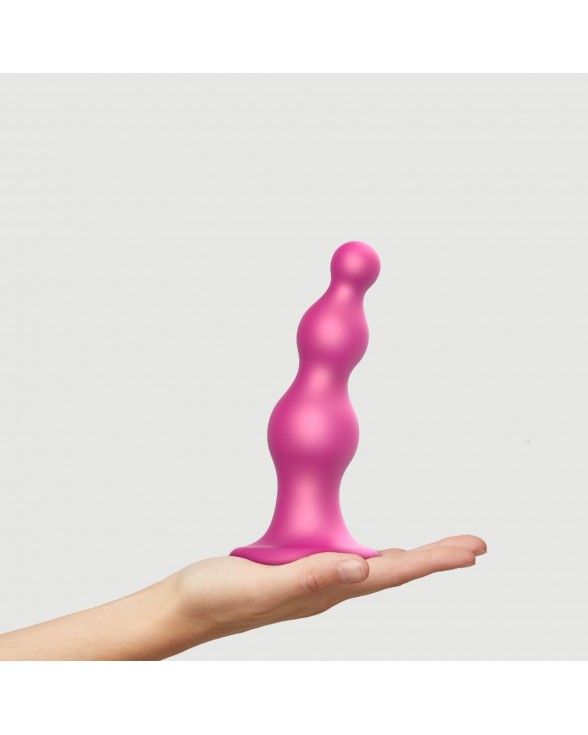 Насадка для страпону Strap-On-Me Dildo Plug Beads Framboise Metallic L - 1