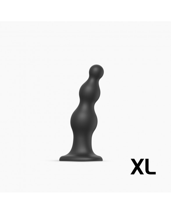 Насадка для страпону Strap-On-Me Dildo Plug Beads Black XL