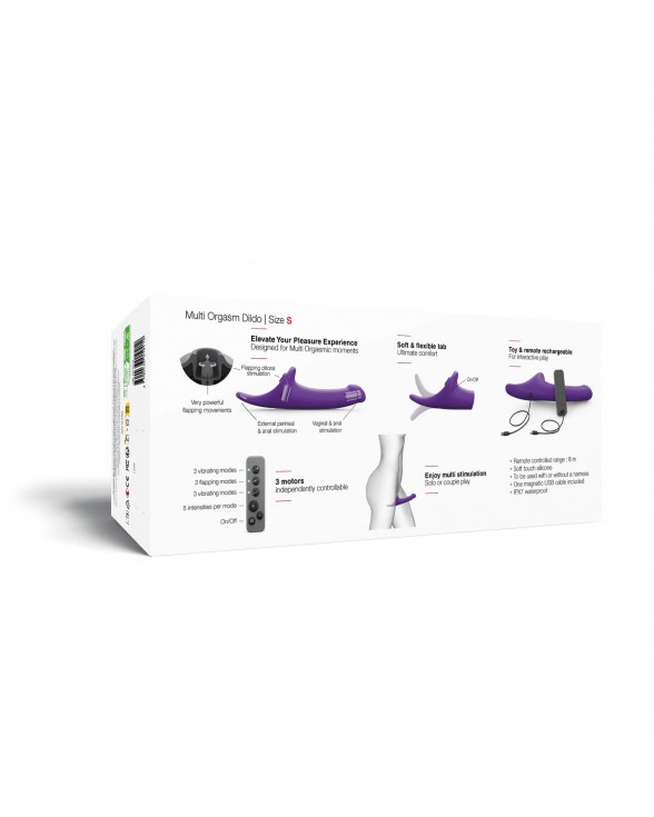 Вібронасадка для страпону з вакуумною стимуляцією Strap-On-Me Multi Orgasm Dildo S Purple - 8