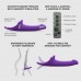 Вібронасадка для страпону з вакуумною стимуляцією Strap-On-Me Multi Orgasm Dildo S Purple - 2