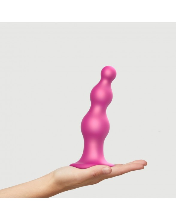 Насадка для страпона Strap-On-Me Dildo Plug Beads Framboise Metallic XL - 1