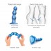 Насадка для страпону Strap-On-Me Dildo Plug Balls Blue Metallic XXL - 2