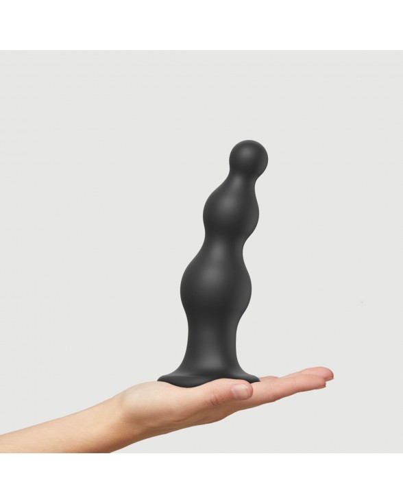 Насадка для страпону Strap-On-Me Dildo Plug Beads Black XXL - 1
