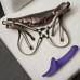 Вібронасадка для страпону з вакуумною стимуляцією Strap-On-Me Multi Orgasm Dildo L Purple - 5