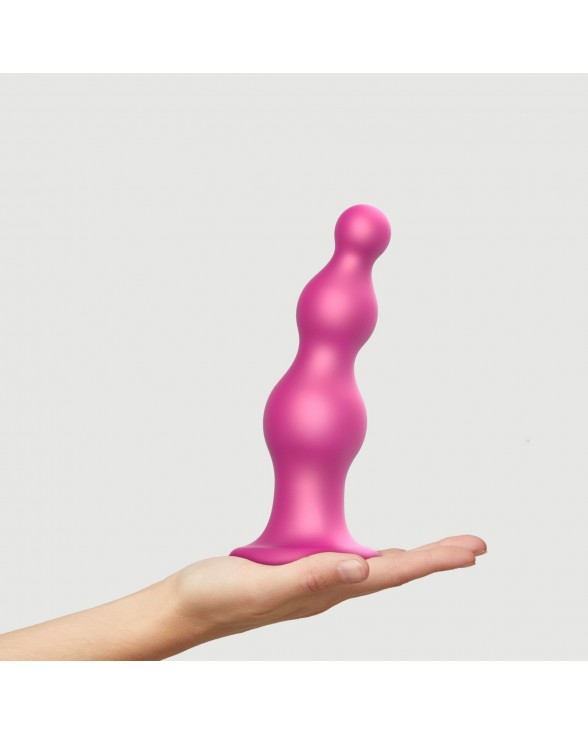 Насадка для страпона Strap-On-Me Dildo Plug Beads Framboise Metallic XXL - 1
