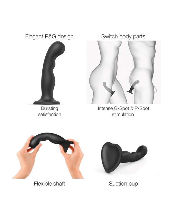Насадка для страпону Strap-On-Me Dildo Plug P&G Black S - 2