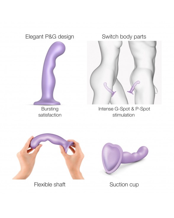 Насадка для страпону Strap-On-Me Dildo Plug P&G Lilas Metallic S - 2
