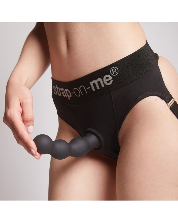 Насадка для страпону Strap-On-Me Dildo Plug Balls Black S - 4