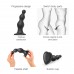 Насадка для страпона Strap-On-Me Dildo Plug Beads Black S - 2