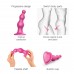 Насадка для страпона Strap-On-Me Dildo Plug Beads Framboise Metallic S - 2
