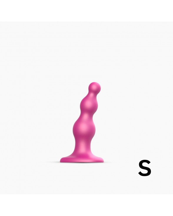 Насадка для страпона Strap-On-Me Dildo Plug Beads Framboise Metallic S