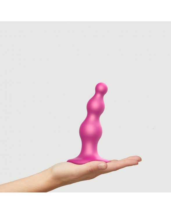 Насадка для страпона Strap-On-Me Dildo Plug Beads Framboise Metallic S - 1