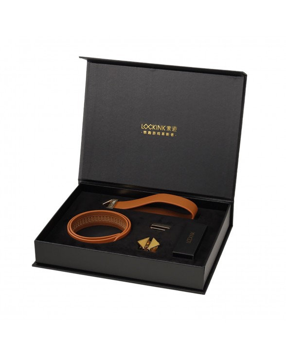 Повідець LOCKINK Tied Collar with Leash Set - Brown - 5