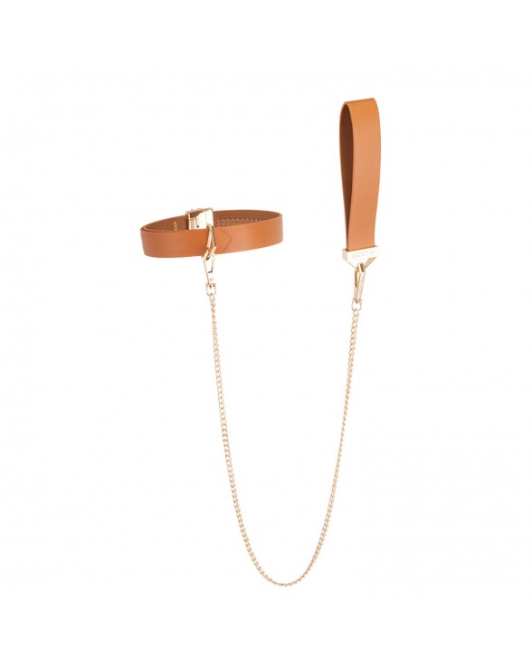Повідець LOCKINK Tied Collar with Leash Set - Brown - 1