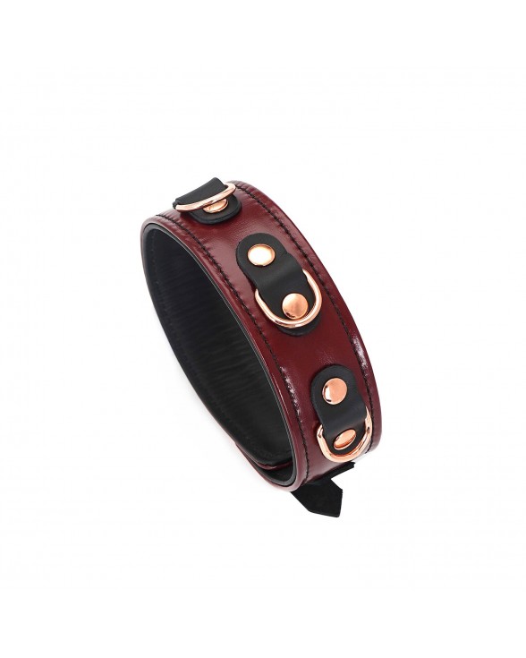 Ошейник с поводком Liebe Seele Wine Red Collar and Leash - 2