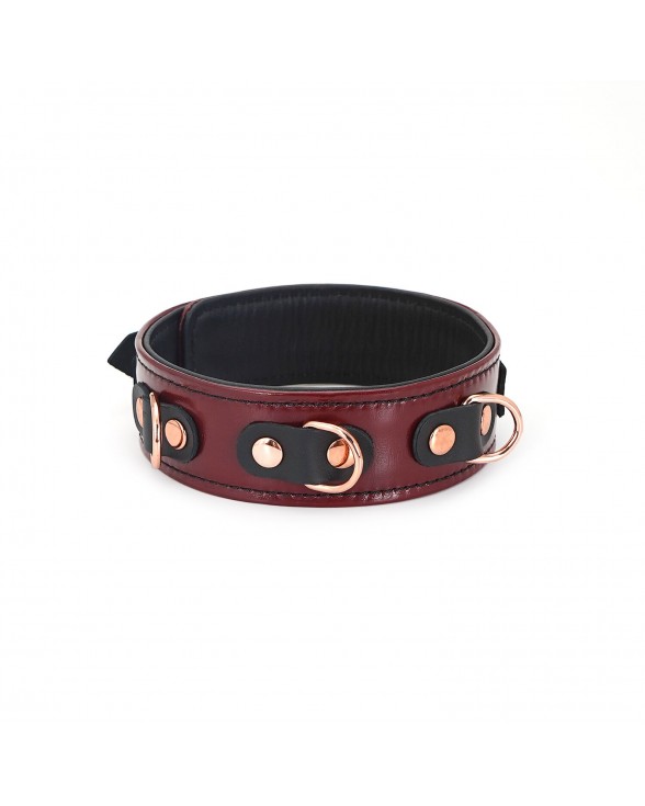 Ошейник с поводком Liebe Seele Wine Red Collar and Leash - 1