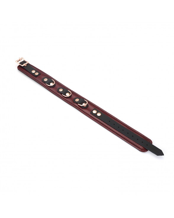 Ошейник с поводком Liebe Seele Wine Red Collar and Leash - 8