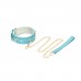 Нашийник з повідцем Liebe Seele Blue Lamb Leather Collar with Velvet Lining