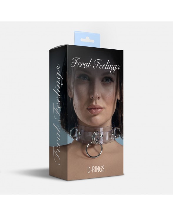 Нашийник для фіксації Feral Feelings - D-Rings Trasparent - 1