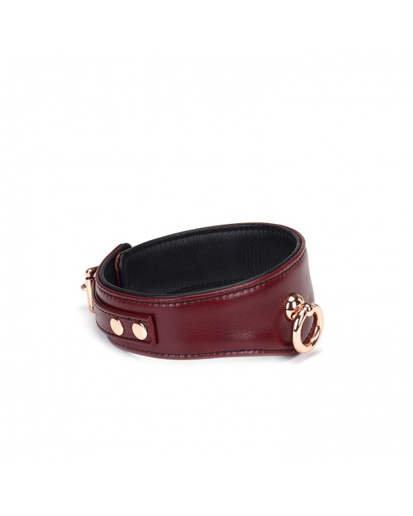 Ошейник с поводком Liebe Seele Wine Red Curved Collar - 3