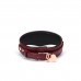 Ошейник с поводком Liebe Seele Wine Red Curved Collar - 1