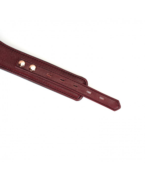 Ошейник с поводком Liebe Seele Wine Red Curved Collar - 6