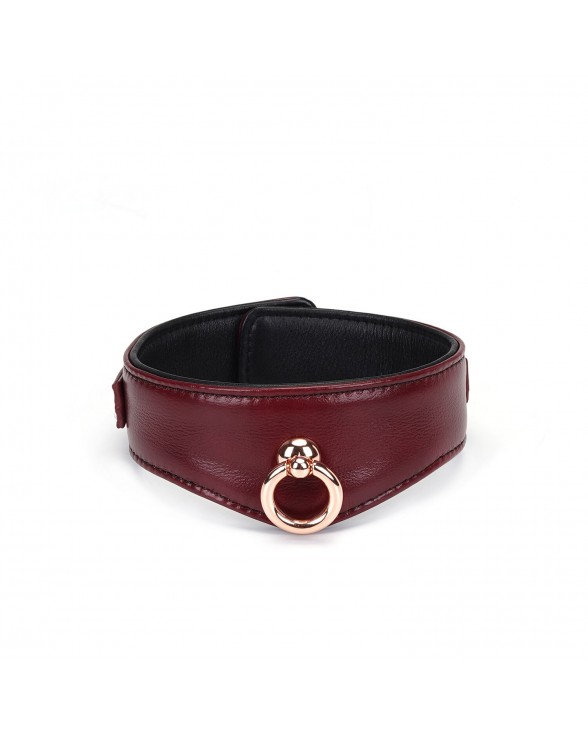 Ошейник с поводком Liebe Seele Wine Red Curved Collar - 2
