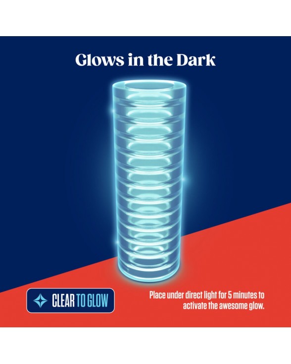 Мастурбатор Rize by Blush - Ribz Glow in the Dark Masturbator - Clear - 3
