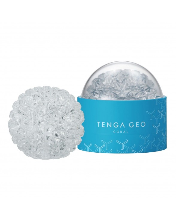 Нейтральний мастурбатор Tenga Geo Coral Clear, об’ємні зірки